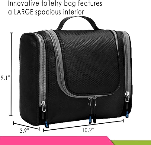 Miniatura 4 de bago Neceser de viaje impermeable grande para baño y bolsa de viaje para organizador de artículos de tocador, Púrpura, Equipaje