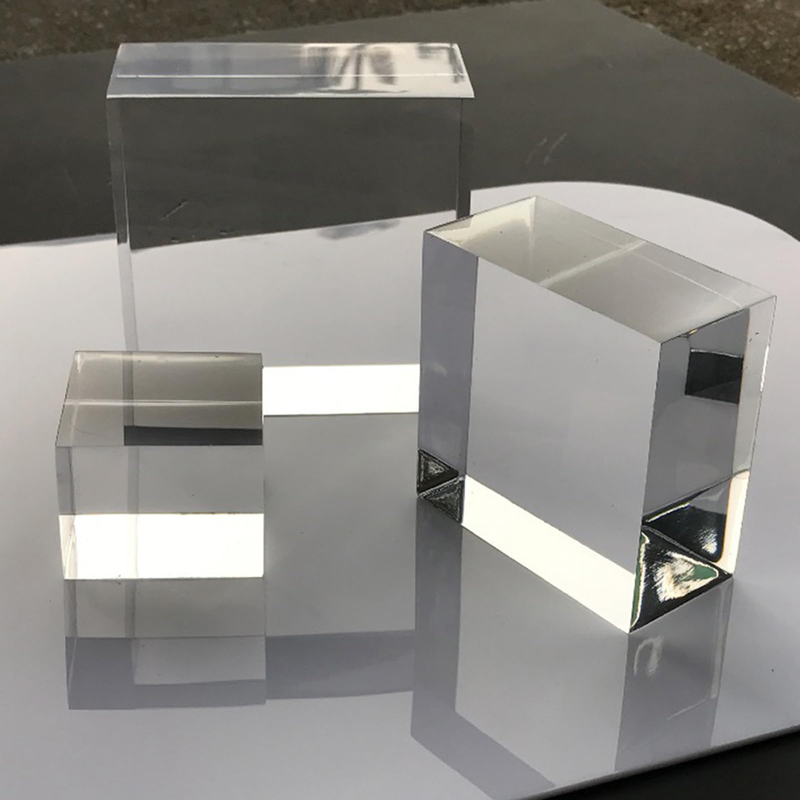 Acrylic Cube Display Stands | Clear, 3x3/4x4cm, For Jewelry: Pack Of 10(0.8cm,3x3cm)