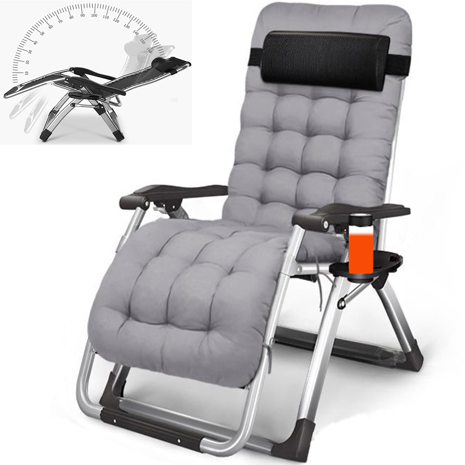 Chaise longue 2 en 1 pliable et réglable avec charge maximale de 200 kg