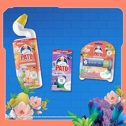 Pato Limpador Sanitário Kit Game das Frutas, Desinfetante Sanitário, Desodorizador Sanitário de Limp