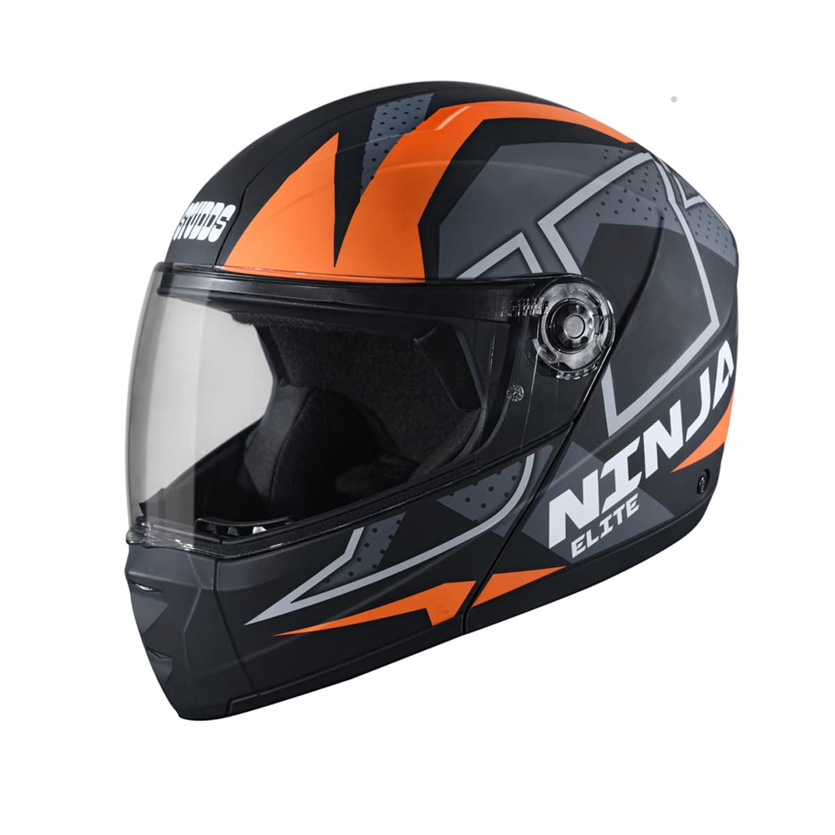 STUDDS Ninja Elite Super D6 FLIP-UP Full FACE Helmet N10 MATT Black-L-image-31