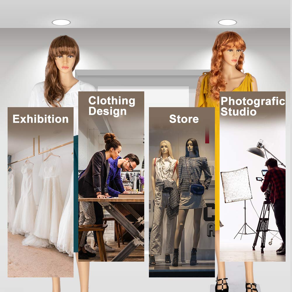 Bonnlo Female Mannequin Full Body Adjustable Mannequin Torso Dress Form