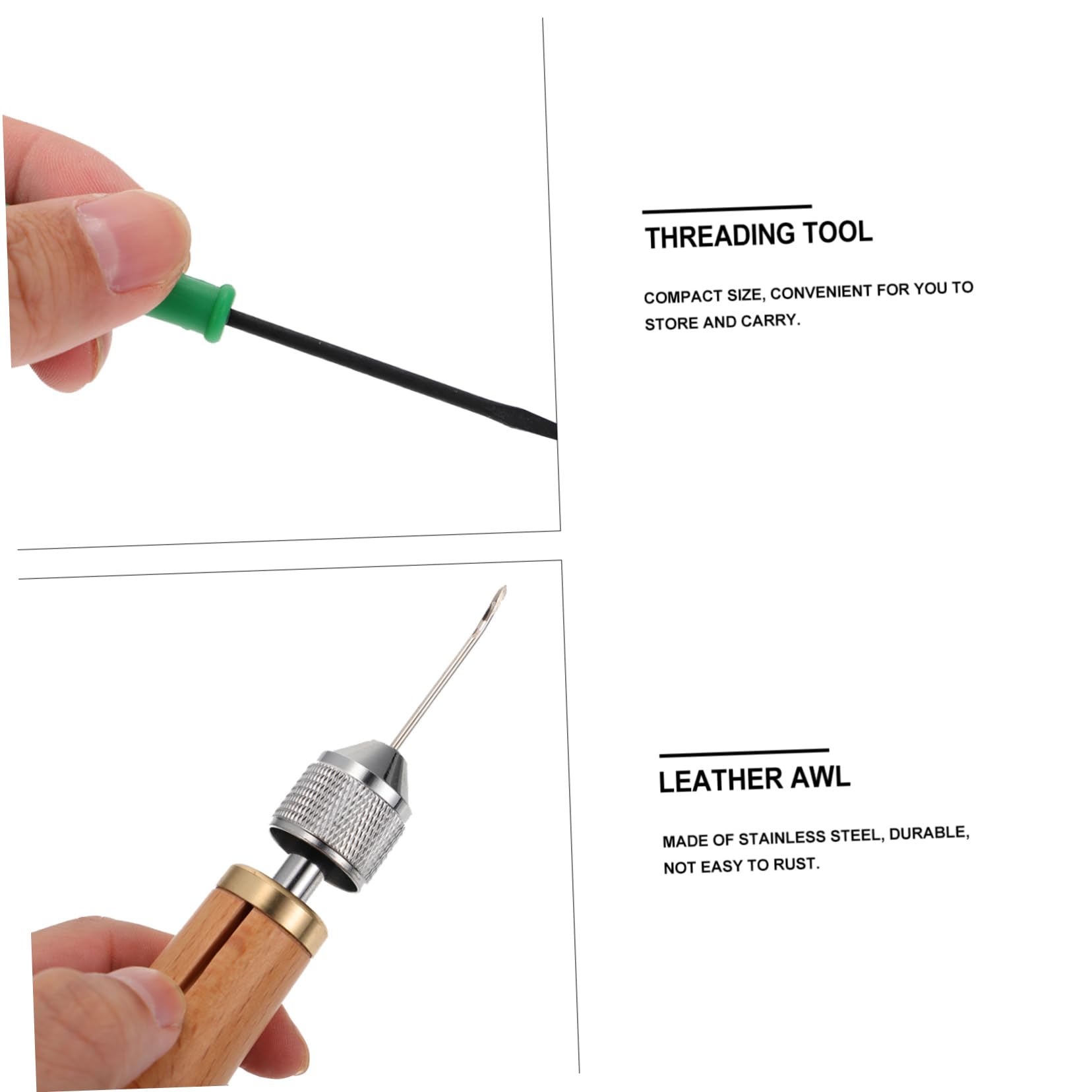 DOITOOL 3 Juegos Kit de Herramientas de Costura de Punzón de Agujas y Curvas para Proyectos de Bricolaje Cuero