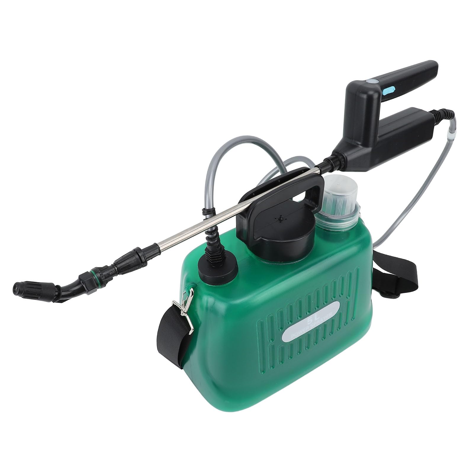 HEEPDD Pulverizador de Jardín Portátil para Control de Malezas, Lavado de Autos, Limpieza de Patios, Operación Automática, 4 Boquillas para Propietarios de Viviendas, Jardineros, Pulverizador (Green)