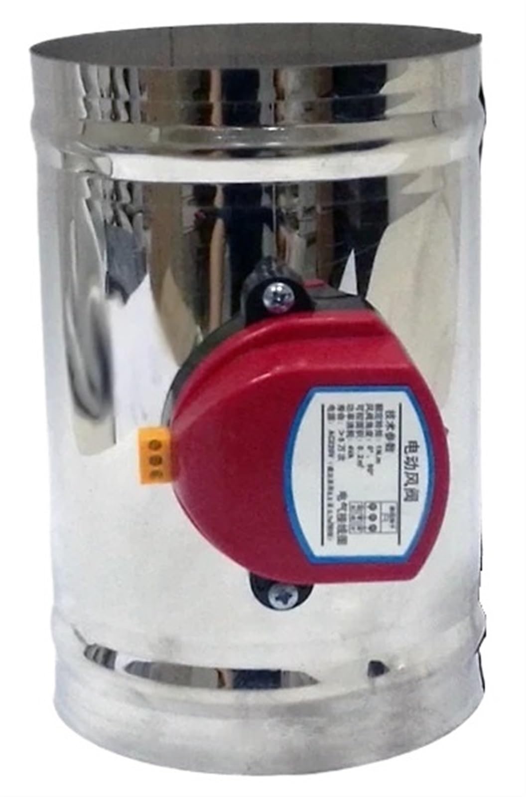 Clapet anti-retour de ventilation 100mm motorisé 220V acier inoxydable pour conduit VMC