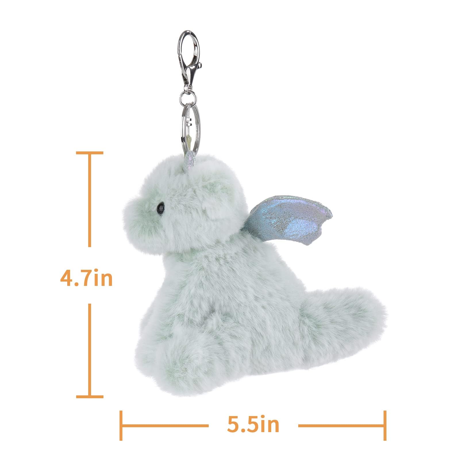 Apricot Lamb Dragon Cute Keychain, Soft Stuffed Plush Keychain Toys for Kids’ Backpack, Purse, 5 Inches