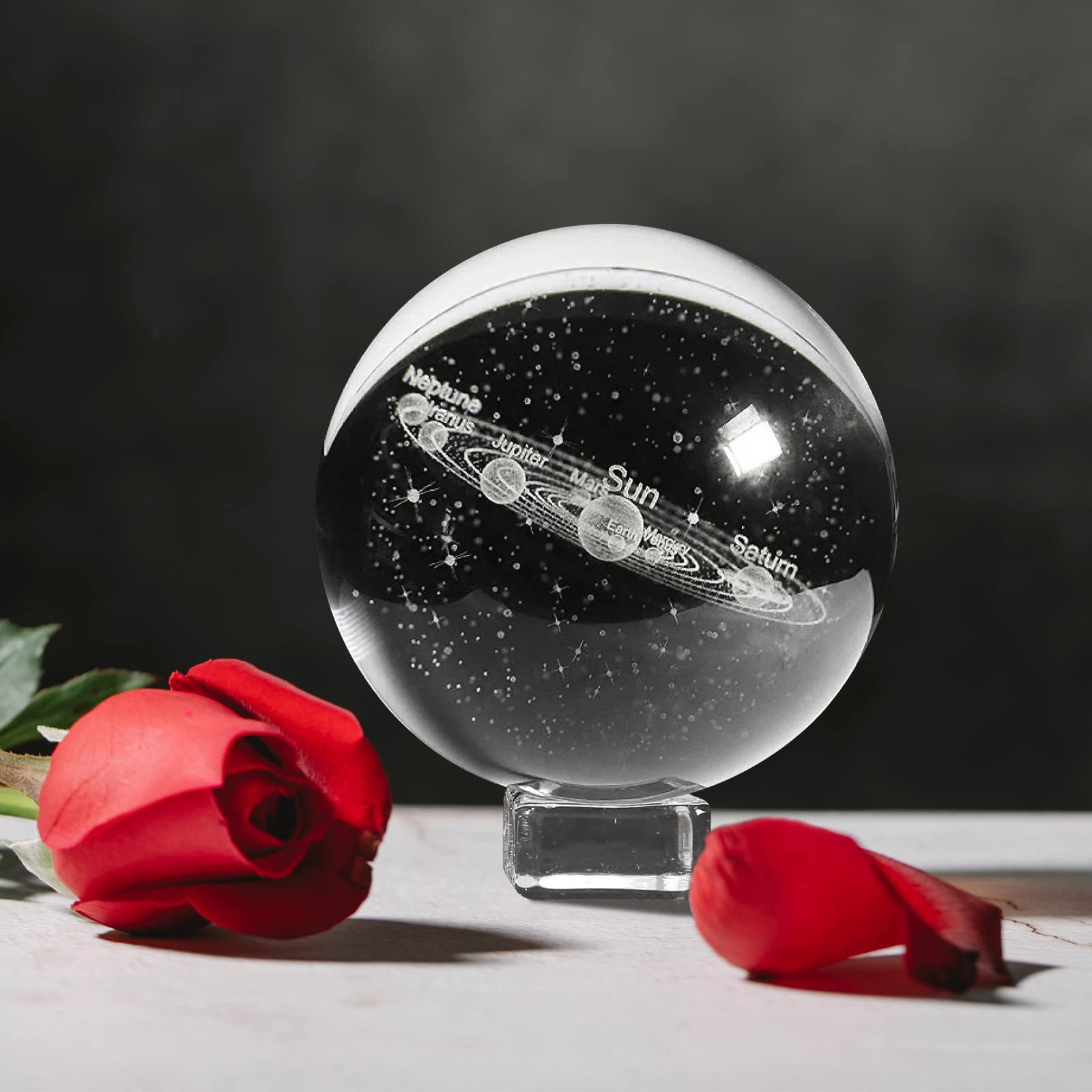 Zalati Boule de cristal 3D style planète style système solaire avec