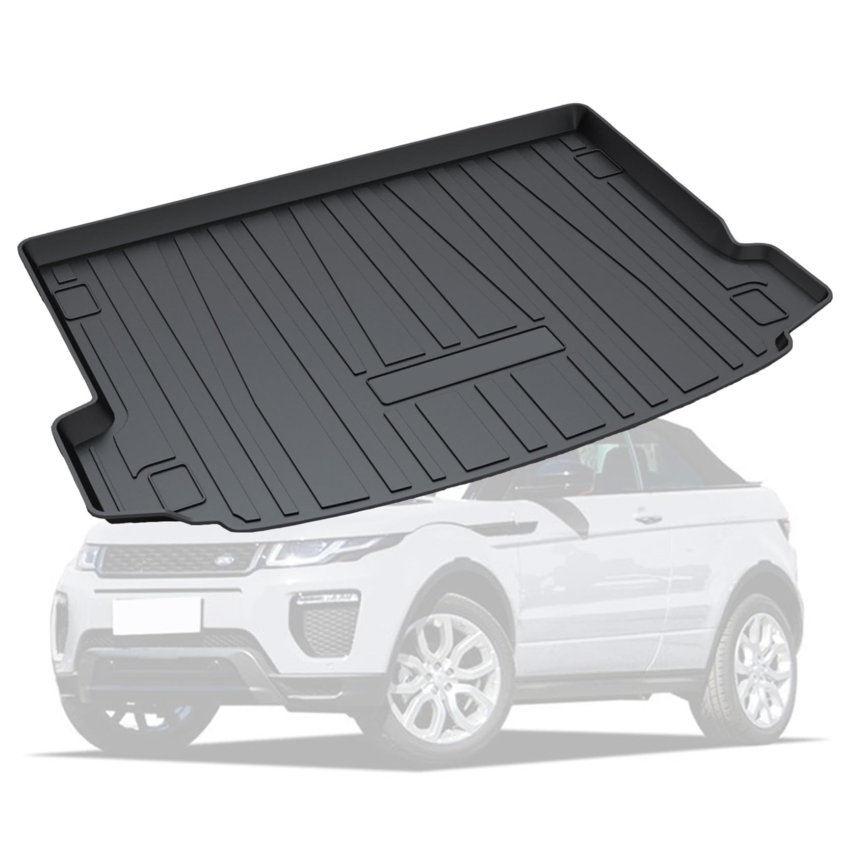 Car Boot Liners Mat for Evoque 2019 2020 2021 2022 2023 - PSLER Evoque Accessories,Vehicle Rear Cargo Liner Trunk Tray Floor Mat