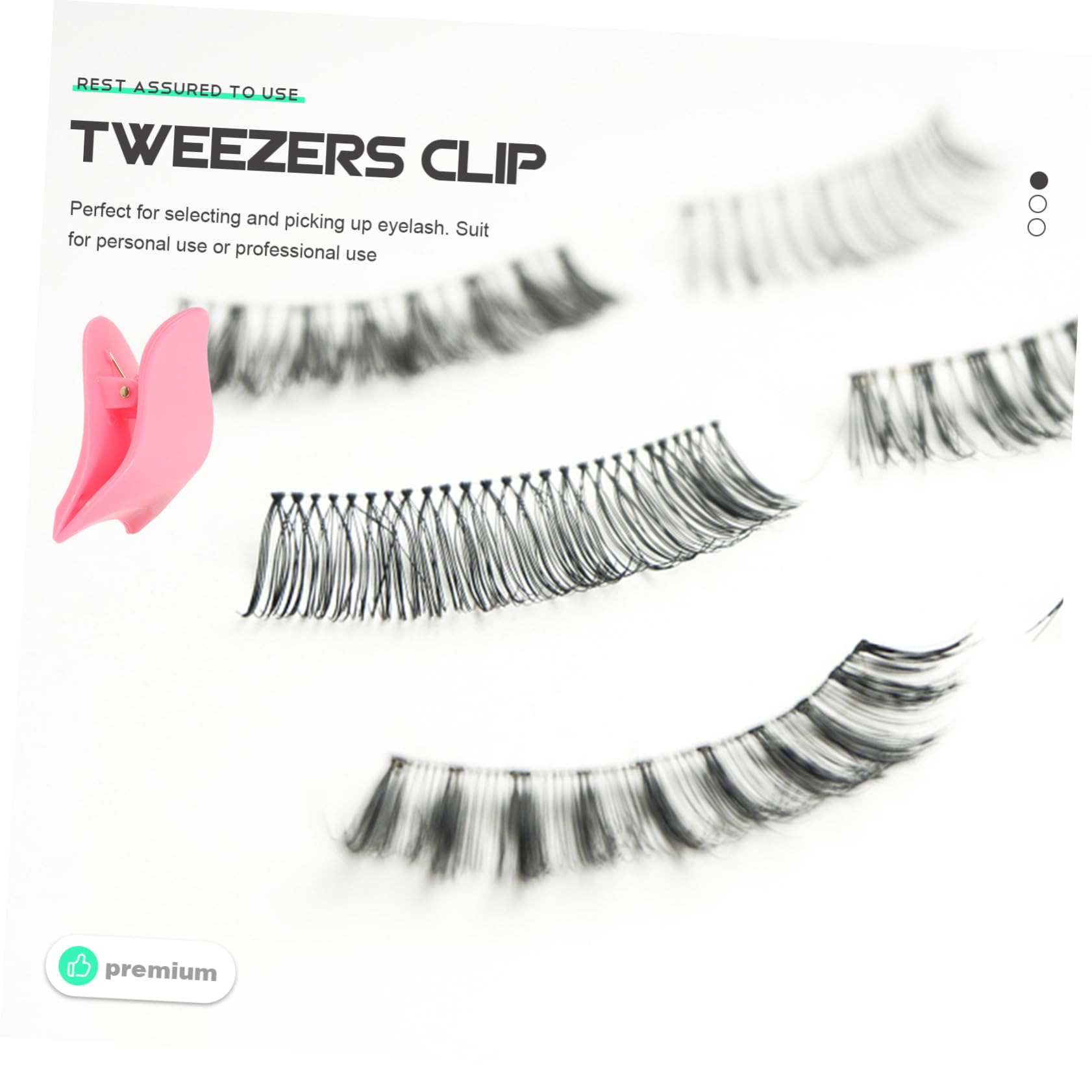 FOMIYES 25 Pz Ausiliario per ciglia finte eyelash curler Strumento per applicazione ciglia impostore morsetto per ciglia trucco piegaciglia pinzette clip per ciglia per le donne bene scudo