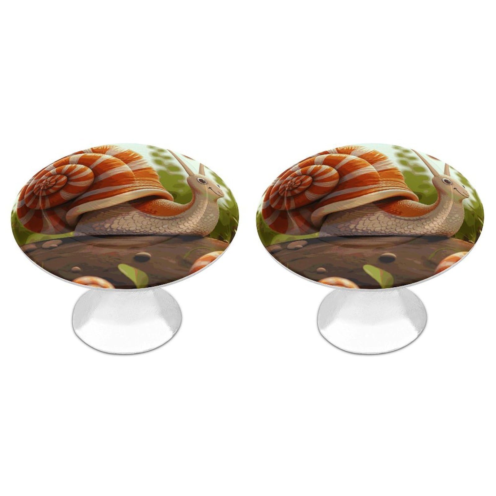 Fekiloot Style Cute Snail Cabinet Knob Kitchen Drawer Knob Stainless Steel Round Drawer Pulls Modern Cabinet Hardware Vintage Dresser Drawer For Kitchen Bathroom Closet Dresser Cabinets