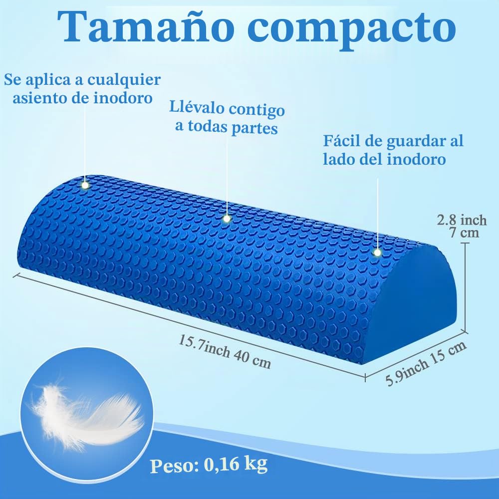 Almohada brasileña de levantamiento de glúteos para después de la cirugía, elevador de inodoro azul, almohada de asiento elevador de espuma