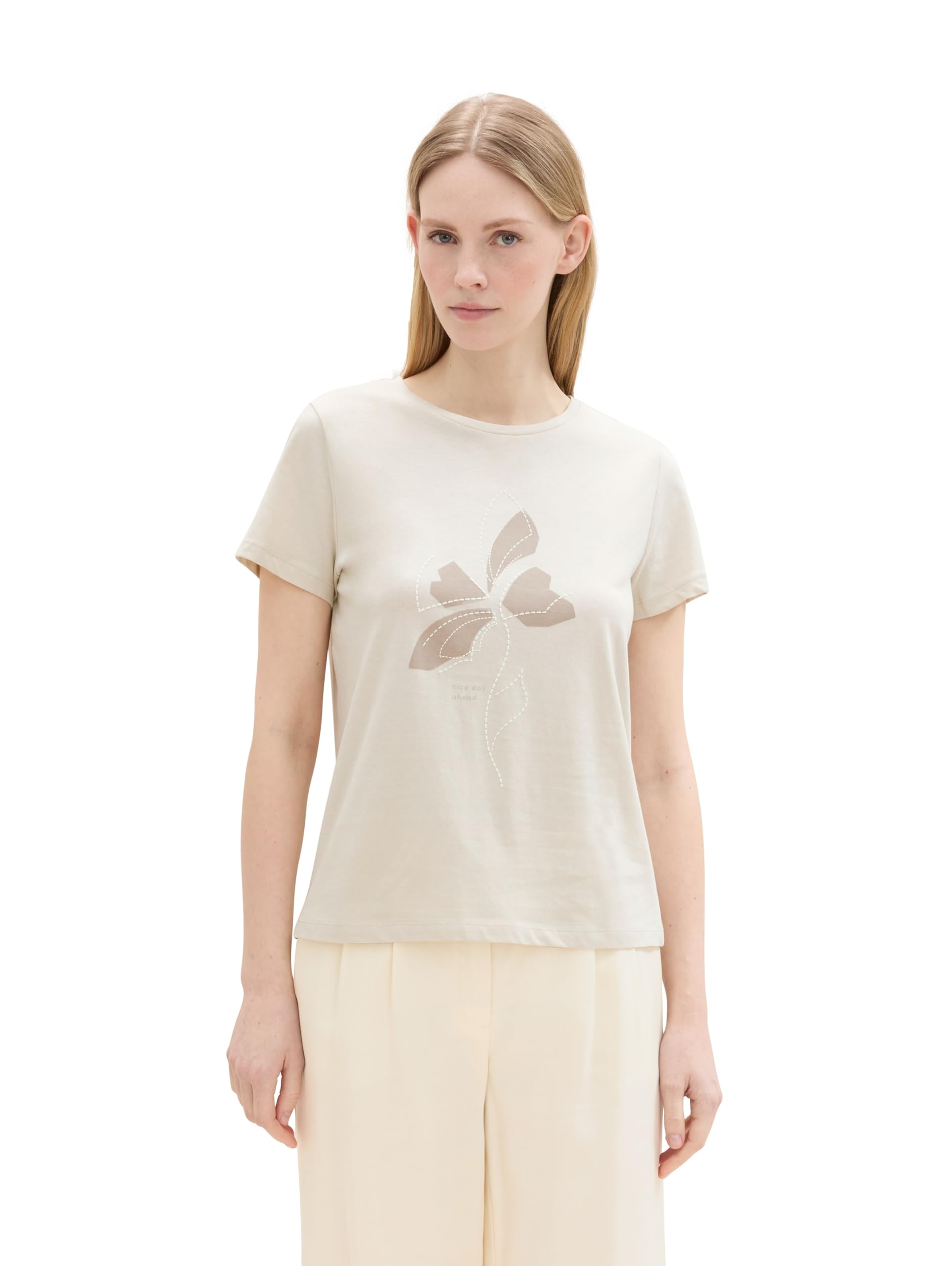 TOM TAILOR Damen Basic T-Shirt mit Print