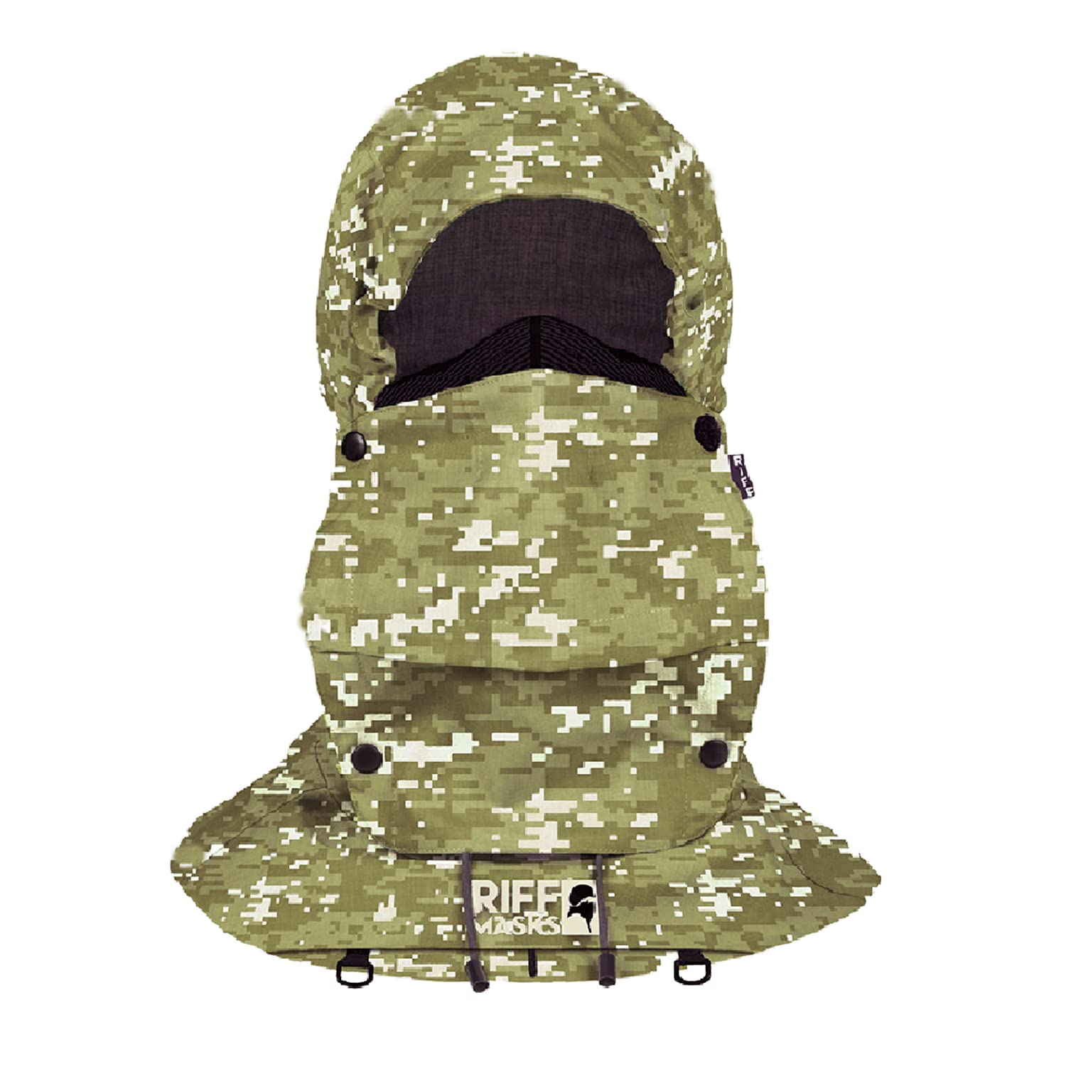 Riff Masks UPF Sun Protective Hood (Forest Camo, Small)