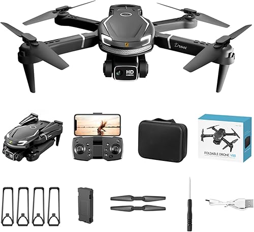 Mini dron con cámara para adultos 4K con 3 niveles de velocidad de vuelo, retención de altitud, modo sin cabeza, obstáculo, aviodancia, Fpv, RC