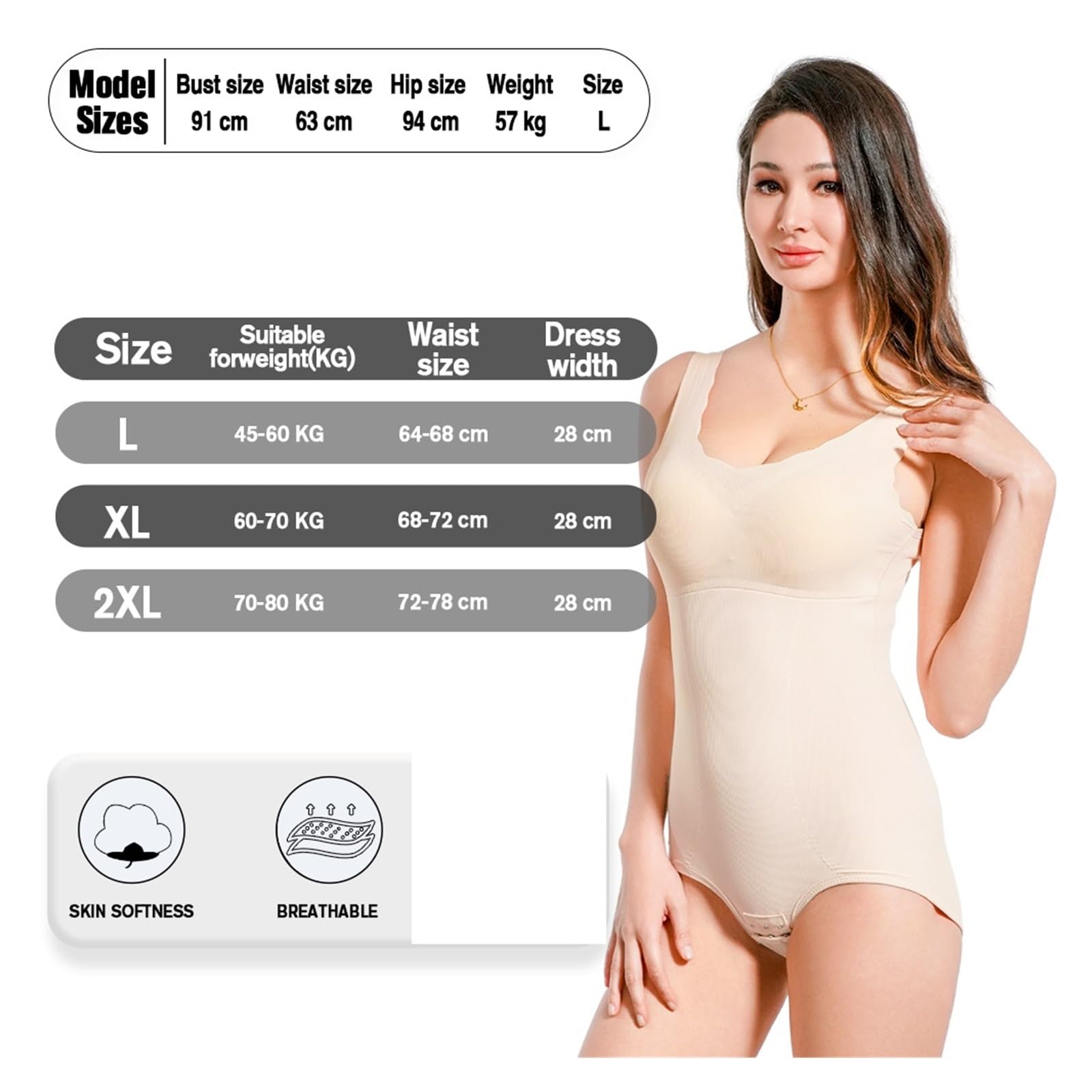 Shapewear Damen Frauen EIN Stück Thermo-Unterwäsche Push-Up Body Frau Winter Warm Shapers Shapewear Taille Cincher Bauch Steuer Korsetts Formend Bodysuit(Black,XL)