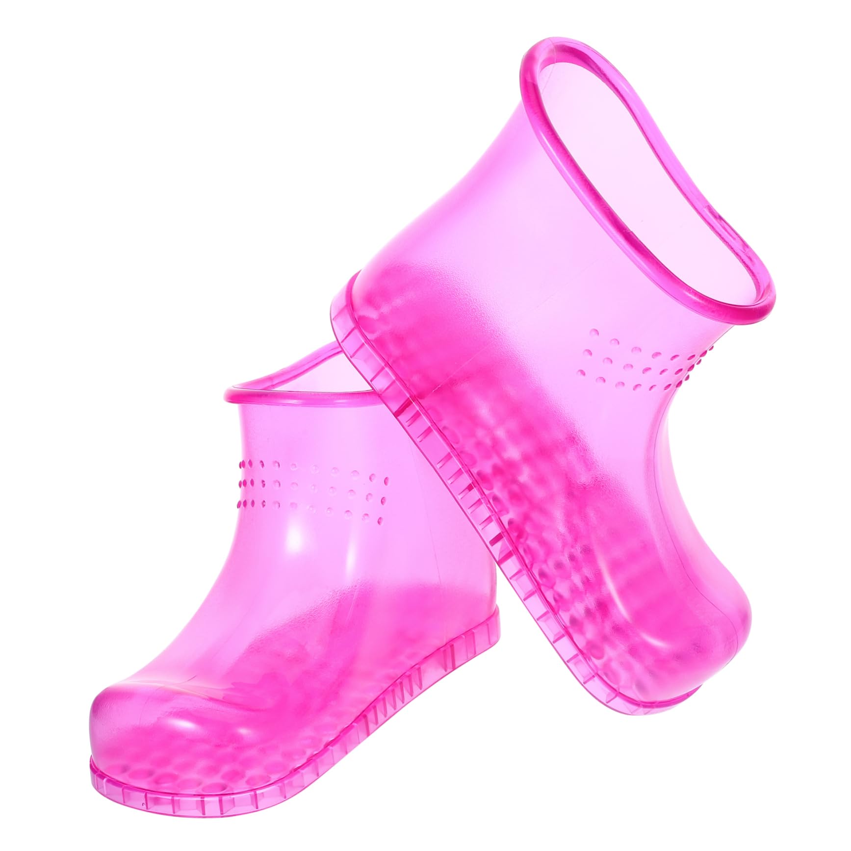 Hohe PVC Fußbadschuhe für Füße bis Größe 45, 1 Paar, Rosenrot