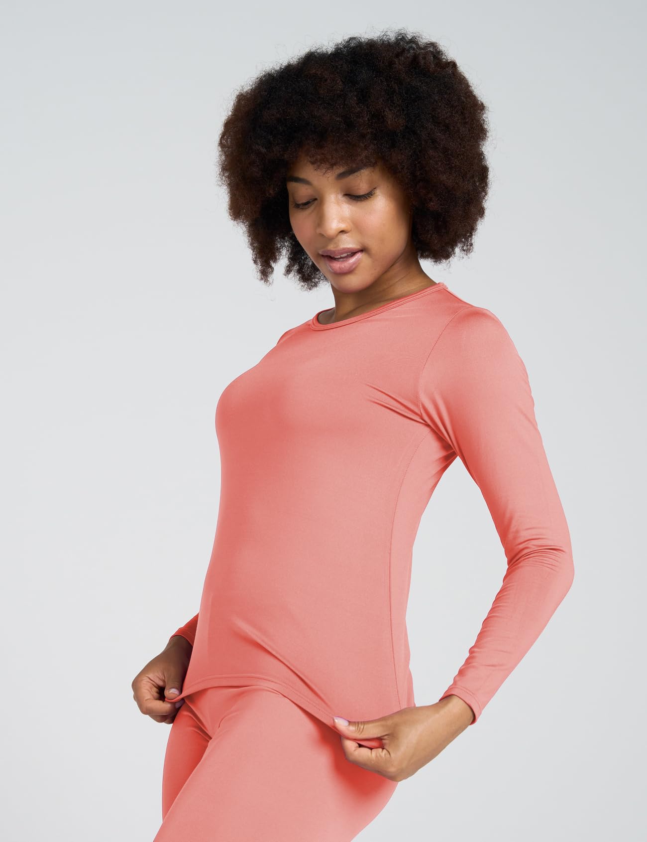 LAPASA Pacco da 2 o 1 Maglia Termica Donna Manica Lunga Fodera in Micro Pile - Pigiama Abbigliamento Intimo Canottiera Calda Elegante Elastica Traspirante Sportiva L15/L39/L42