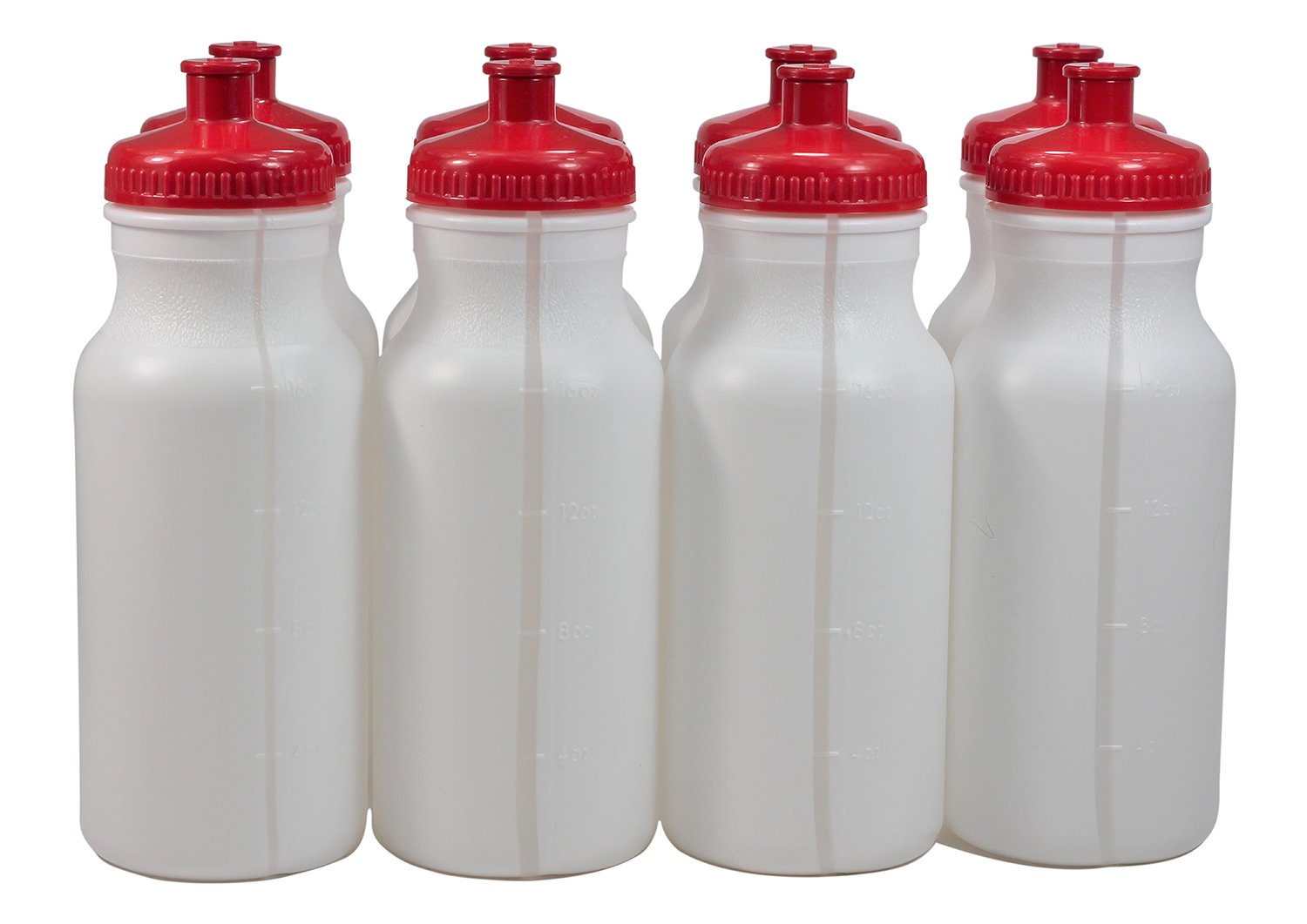 Pinnacle Mercantile Juego de 8 Botellas de Agua de plástico para Deportes, apretar y Tirar