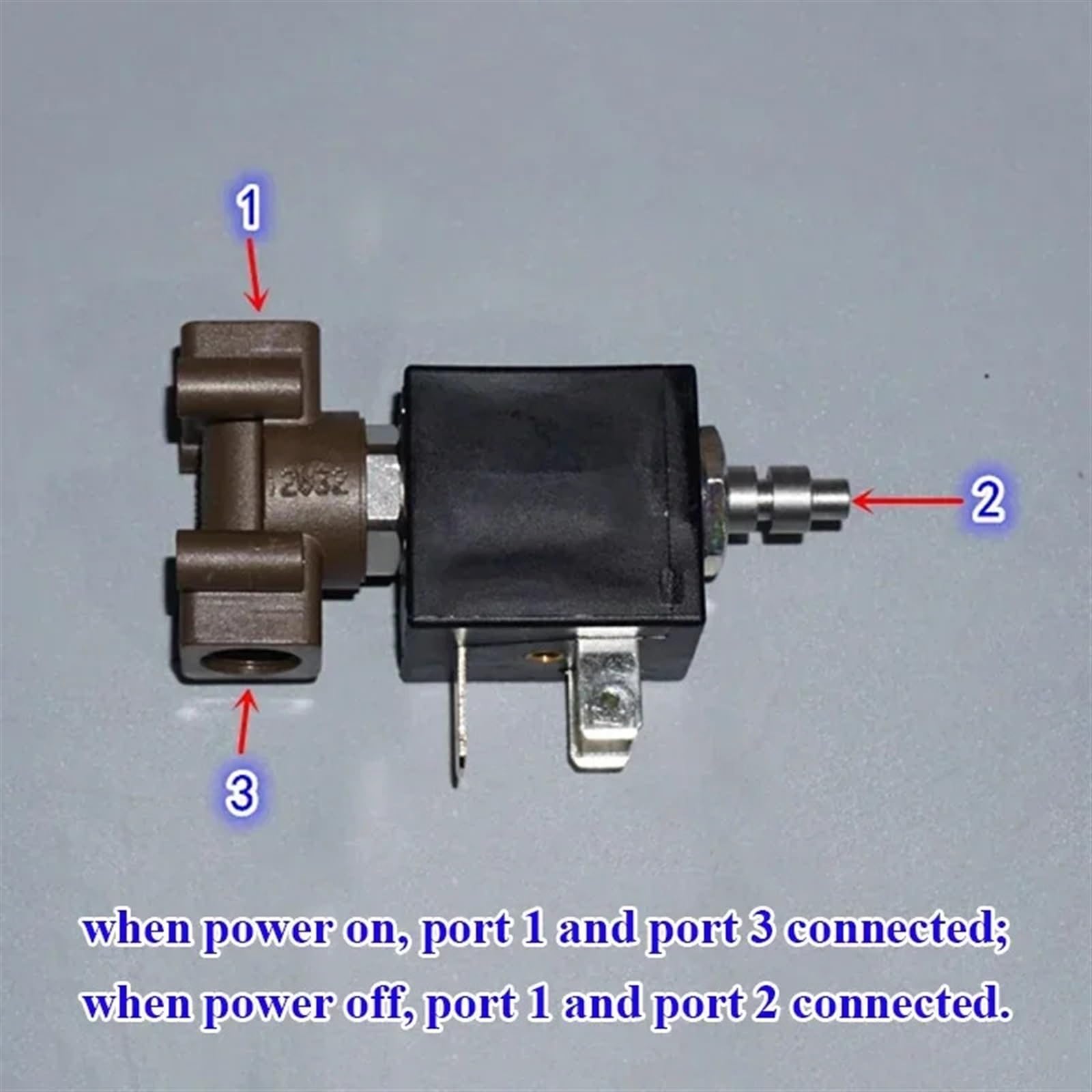 AC 230V 240V G1/8 Micro elettrovalvola elettrica a 2 posizioni a 3 vie Valvola di controllo del flusso d'acqua for macchina da caffè Valvola dell'aria 0-15 bar