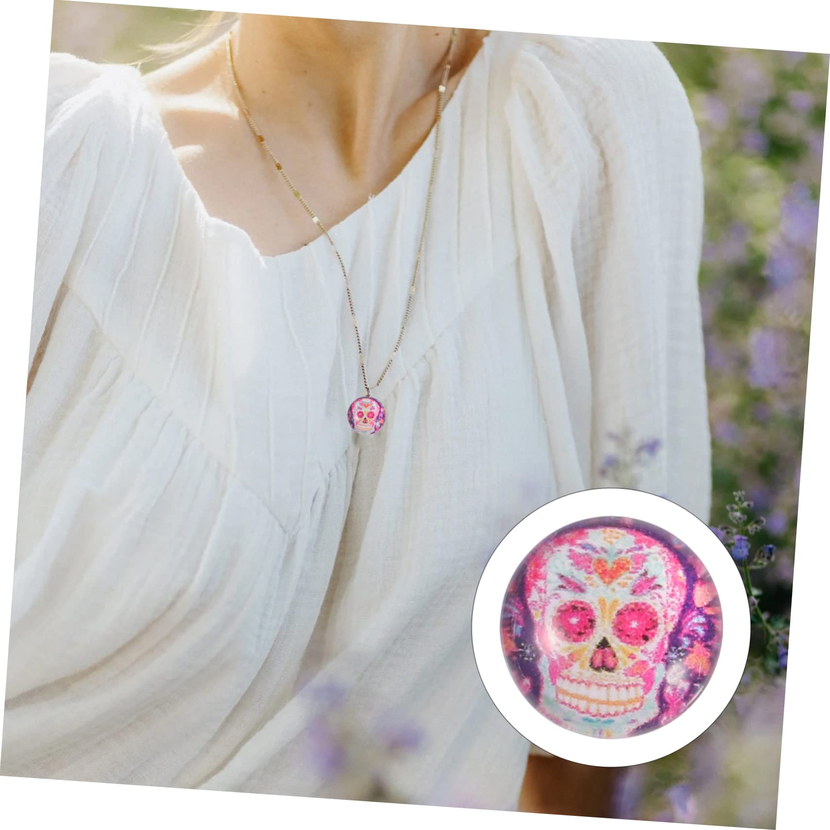 Housoutil 400 Stk. Glaskuppel Schmucksteine mit Cabochons Glänzende Bastelperlen für DIY Schmuckherstellung Vielseitige Accessoires für Halsketten Ohrringe Ringe
