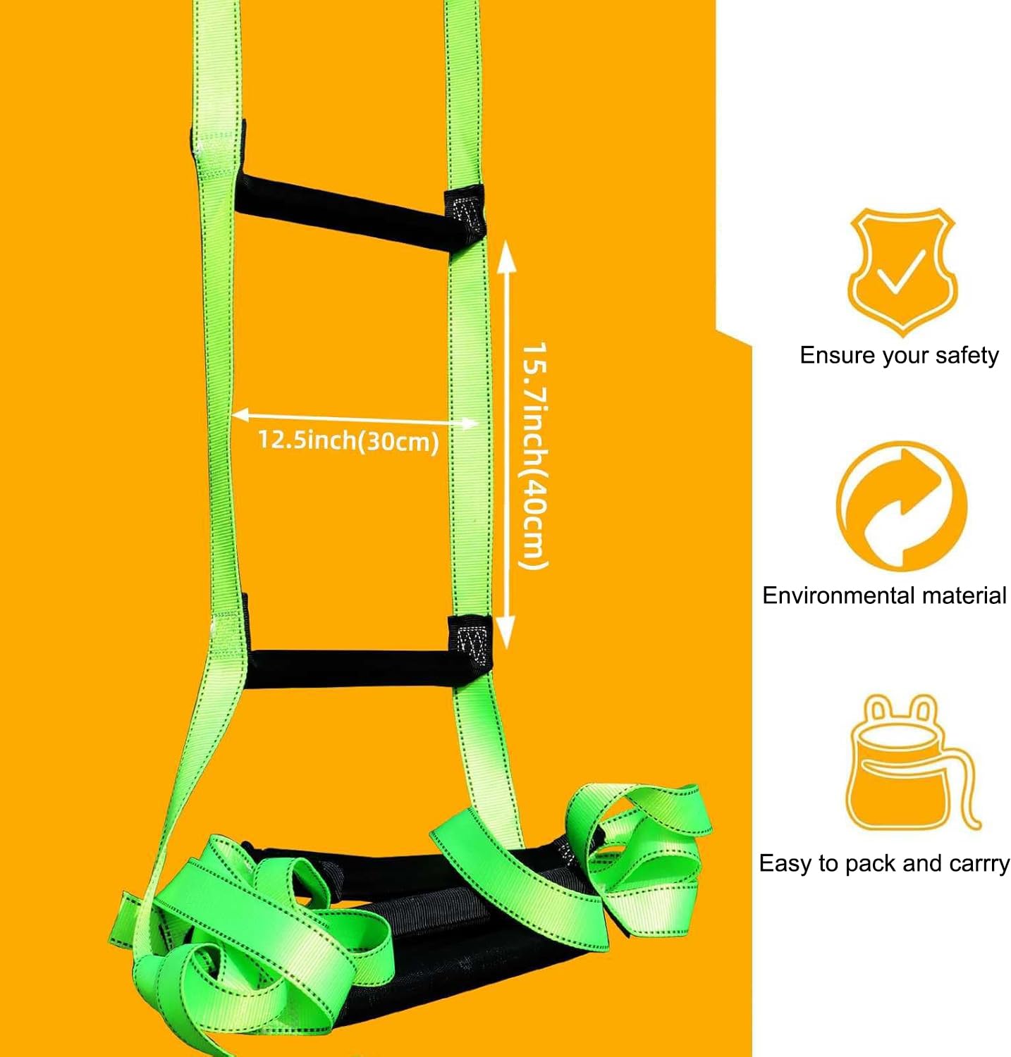 Scala Di Salvataggio 10 Metri Antincendio - Portata 600 Kg Per Emergenze - Foto 3