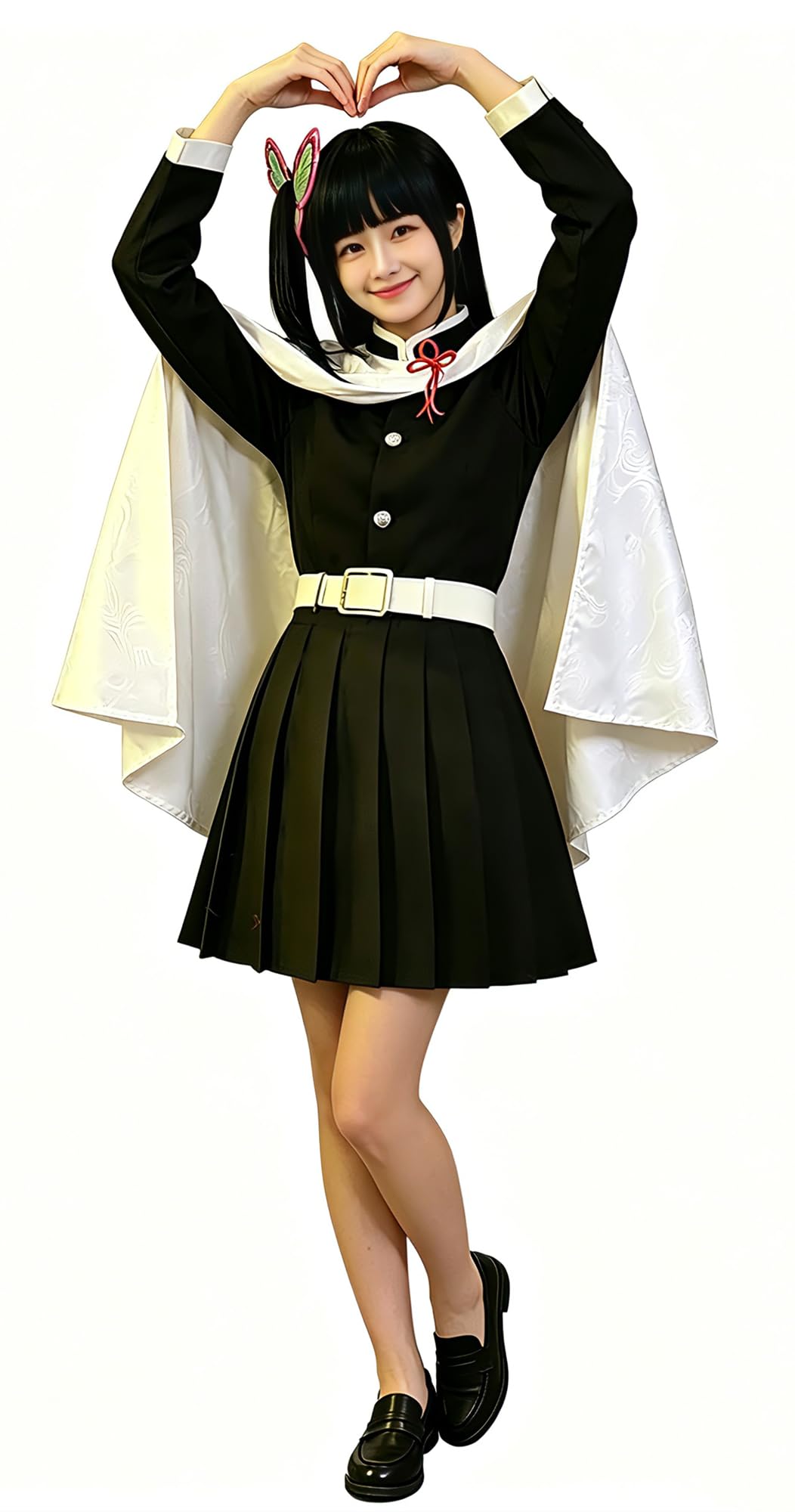 Disfraz de anime para mujer, talla de EE. UU., capa blanca, traje de fiesta