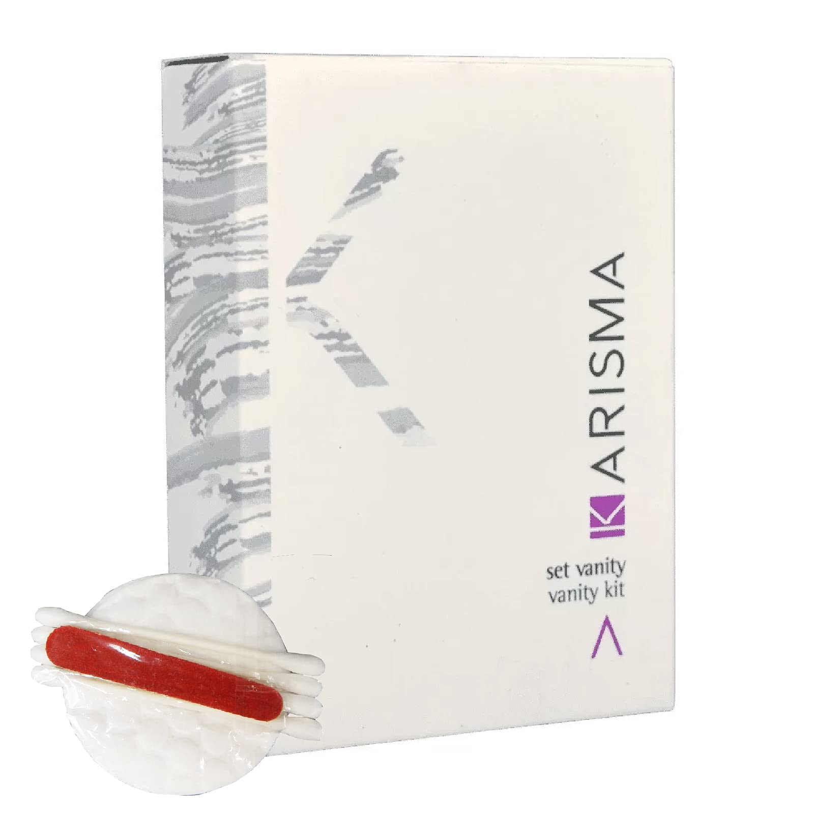 100 x SET VANITY KARISMA DISCHI IN COTONE CON LIMA E COTTONFIOC IN ASTUCCIO