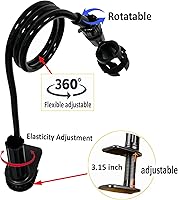 Vista 2 de Pmsanzay Cable de hierro flexible Minder, soporte universal para tabla de planchar – Cable de plancha de vapor ajustable flexible Minder, mantiene