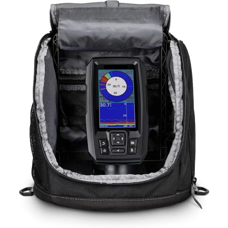 Fotocamera per la Pesca Subacquea Pacchetto Pesca sul Ghiaccio, Include ecoscandaglio Portatile e trasduttore Dual Beam-If