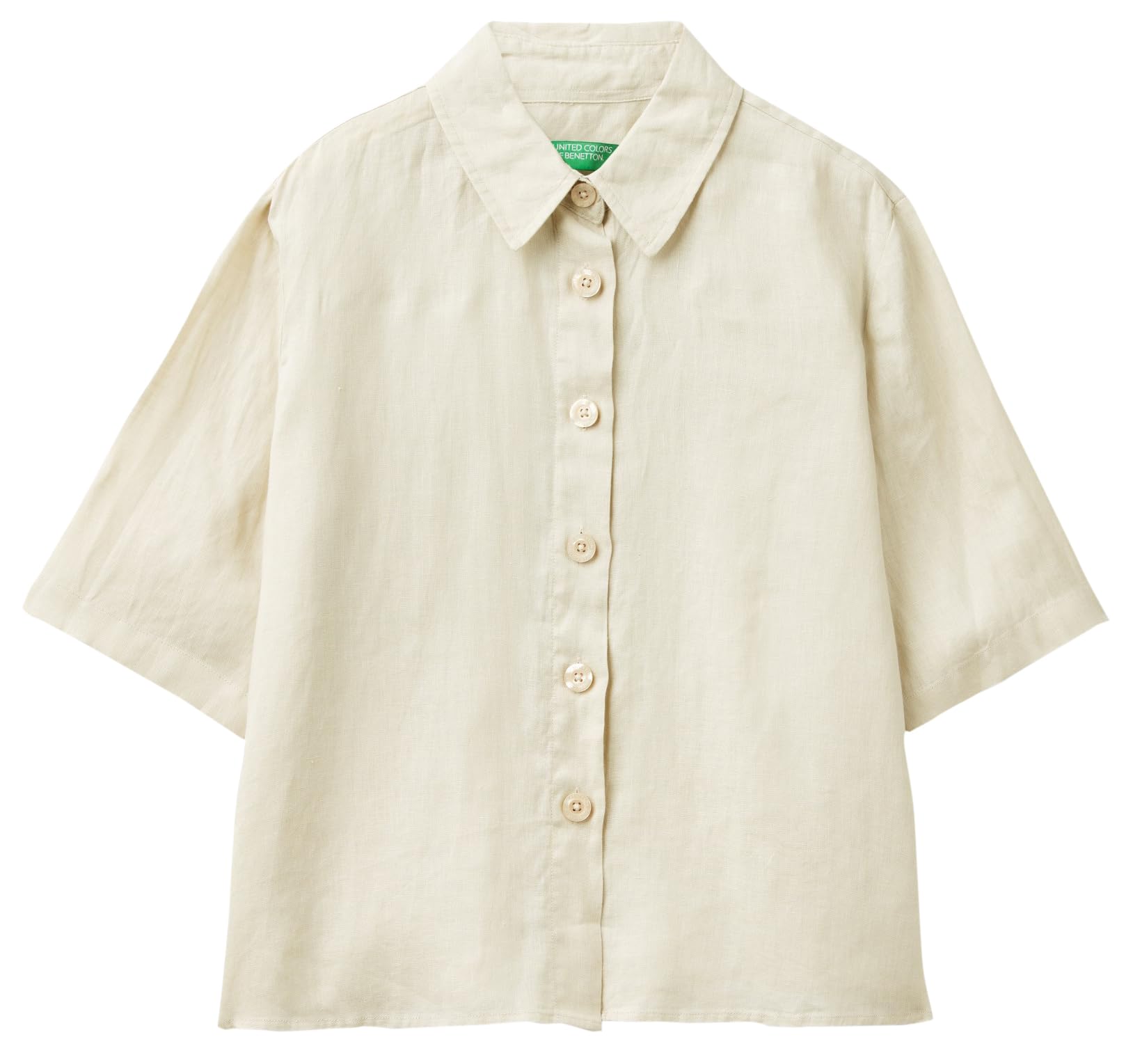 United Colors of Benetton Women's 5bml5qb75 Shirt, Beige 152, M