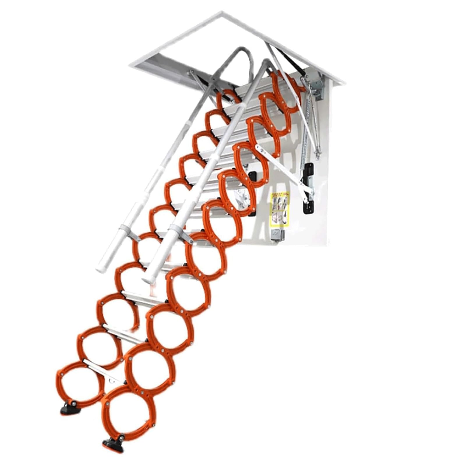 MUYRJLZX Electric Attic Stair Alloy Attic Ladder Attic Ceiling Ladder with Telescoping Armrests Folding Loft Ladder Pull Down from Ceiling Retractable(70 * 120cm)