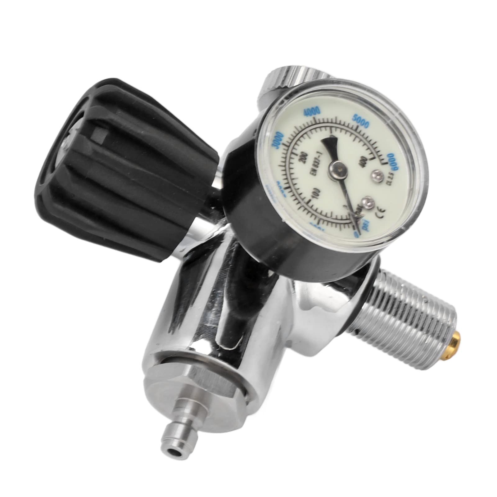 Srliya Preciso 6000psi 400Bar Scuba Tank Pressure Gauge Misuratore Luminoso a Doppia Scala per gli Appassionati di Immersioni Acciaio Inossidabile M18x1.5