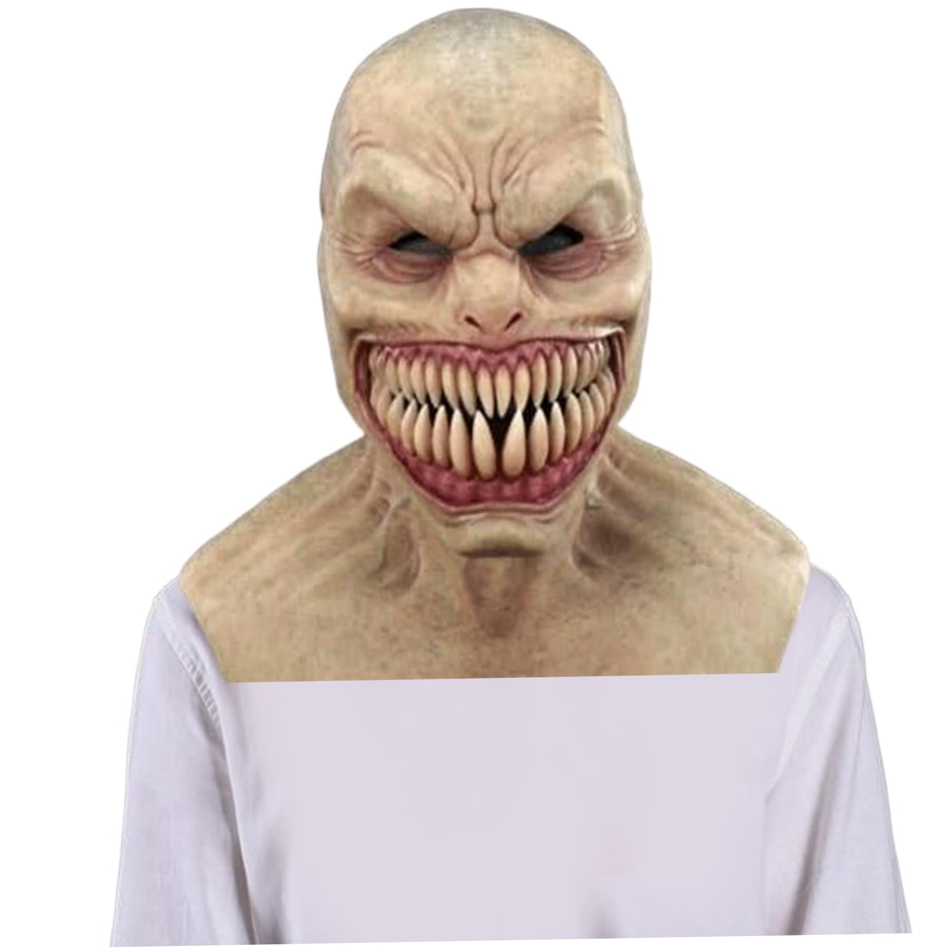 BEAHING Realistic Silicone Scary Mask, Adult Use, One Size, Halloween Horror Costume Prop