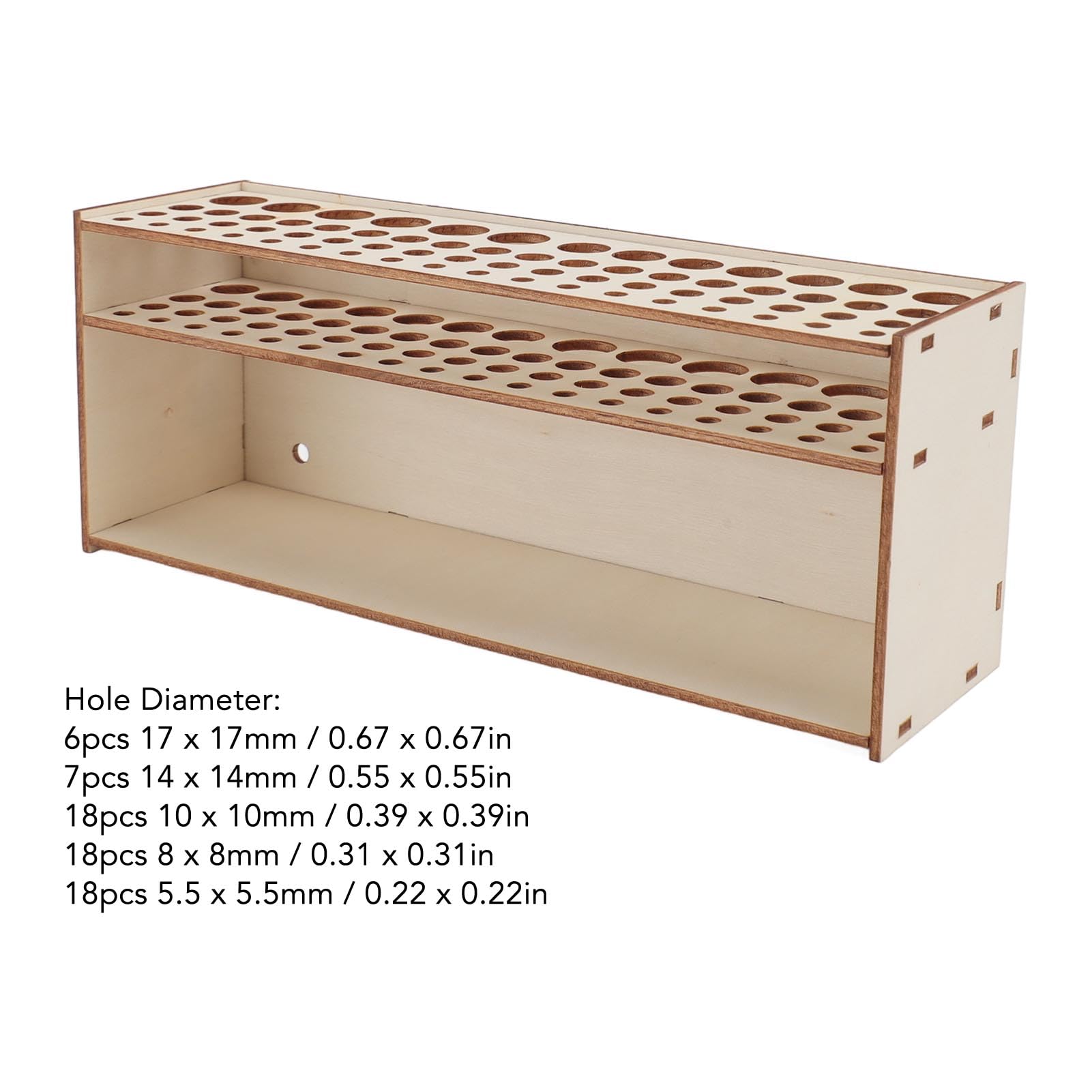 Paintbrush Holder, 67 Holes Artist Paint Brush Holder Wooden Paint Brush Stand Desk Stand Organizer for Paint Brushes Colored Pencils