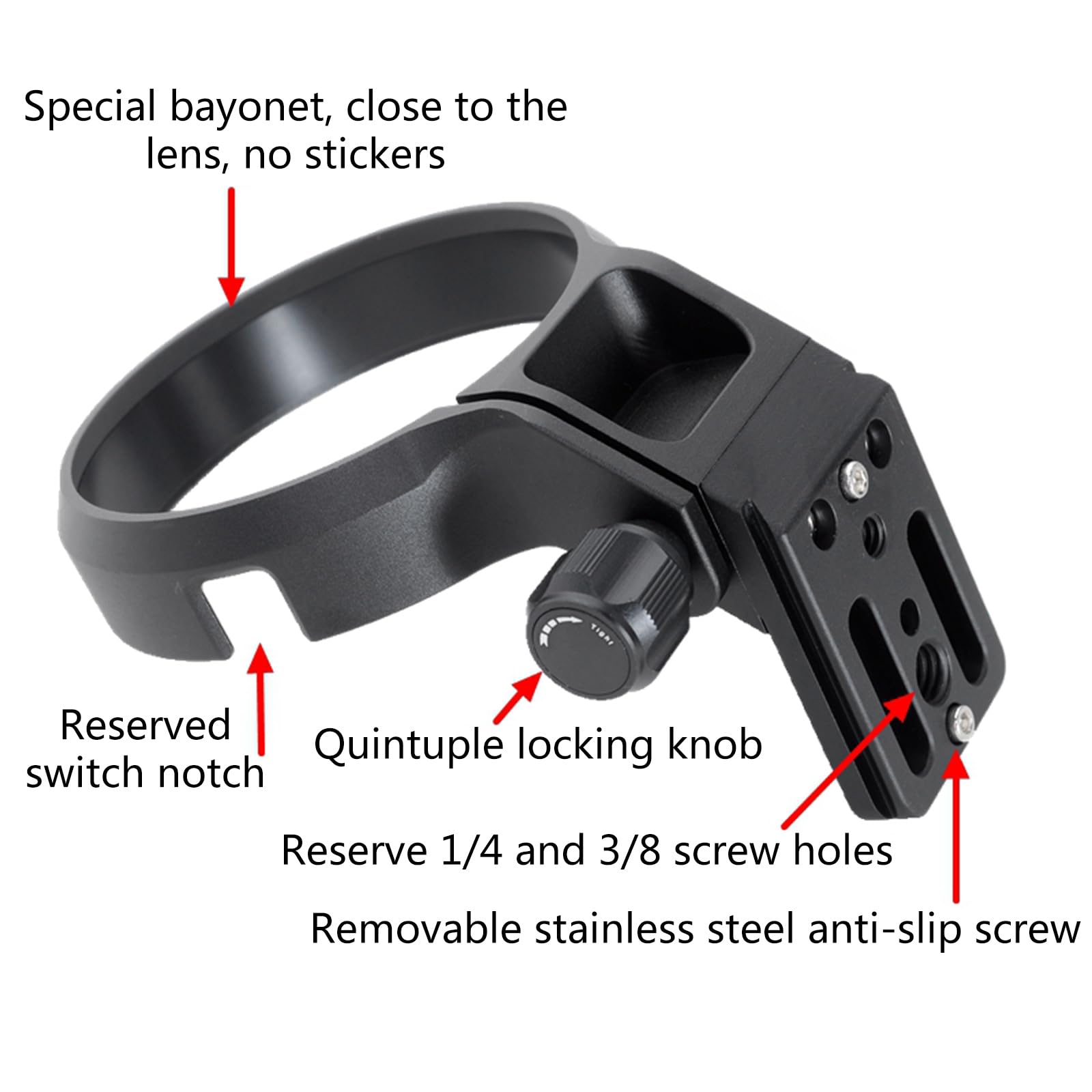 Upgraded Lens Collar Bracket Tripod Mount for GF 45-100mm F4 R Tripod Accessories