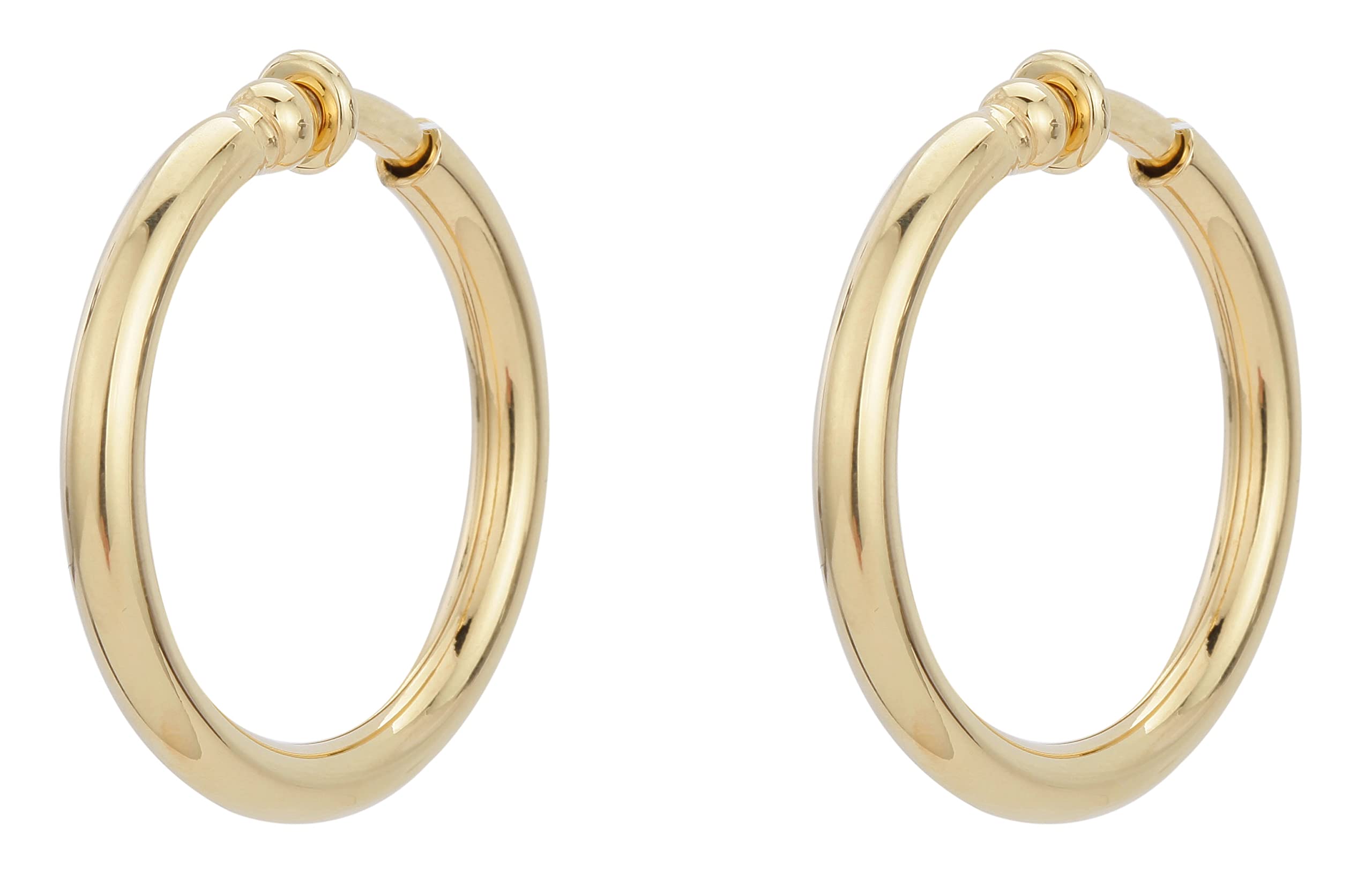 Traveller Boucles d'oreille clip Créoles Ø 33mm ou 45mm