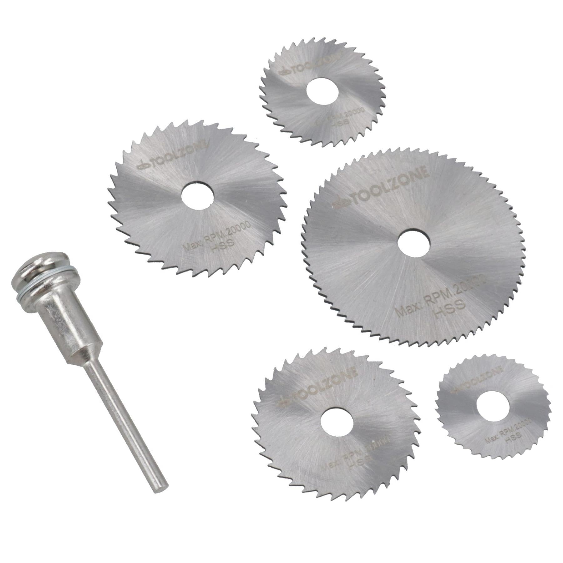 Ab Tools Hss Mini Circular Saw Discs Cutters Cutting Tools Rotary Blades 6Pc 22 – 44Mm