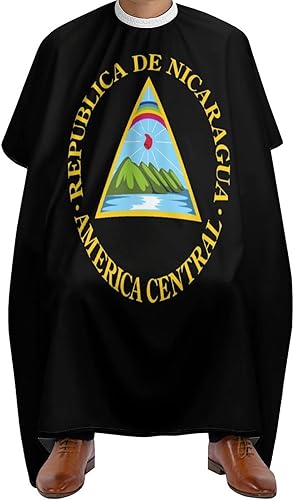 Capa de peluquería para adultos, diseño de bandera de Nicaragua, ligera, para cortar el pelo, delantal