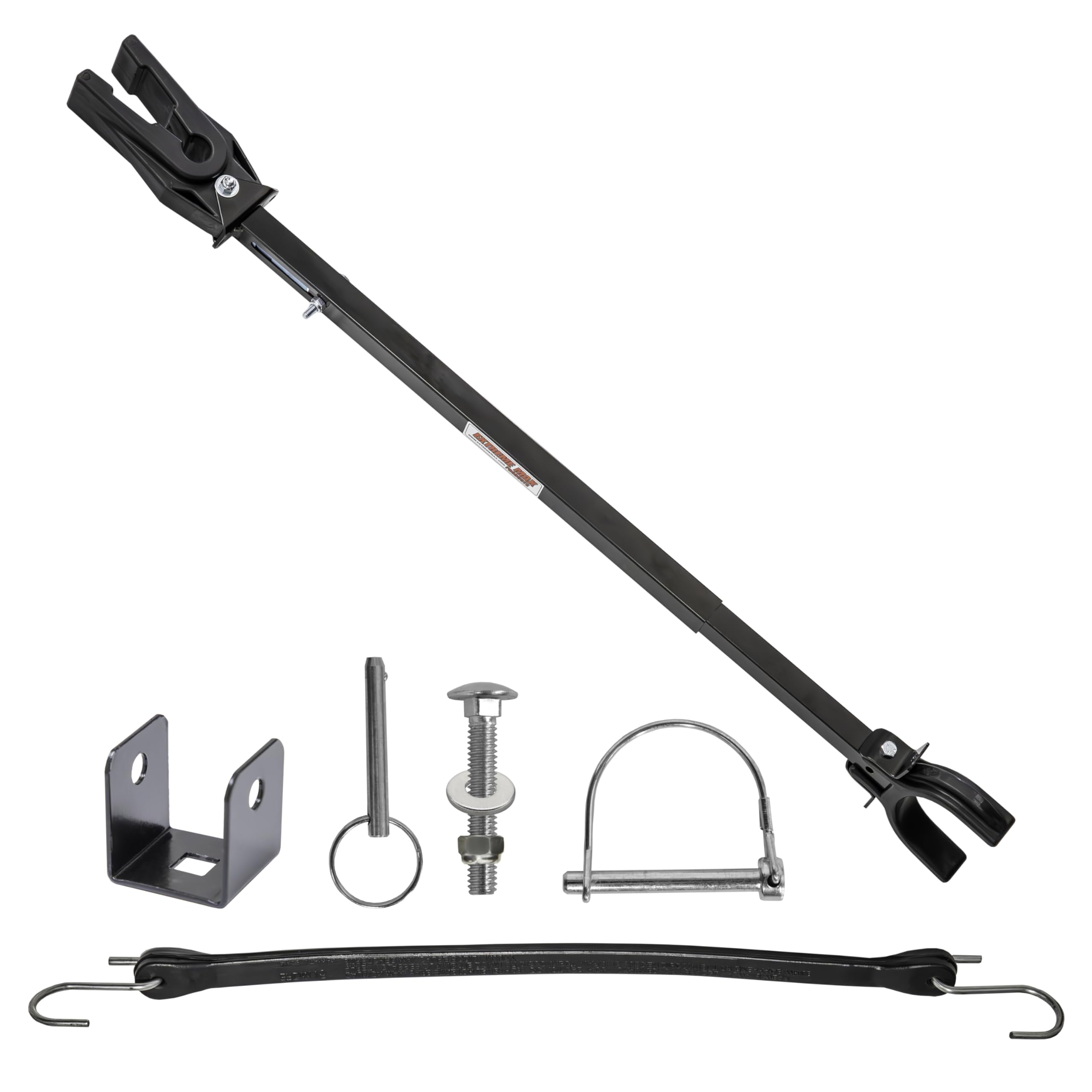 Extreme Max 3006.7191 Universal Adjustable Shock Absorbing Transom Saver with Roller Mount & Trailer Frame Mount - 25