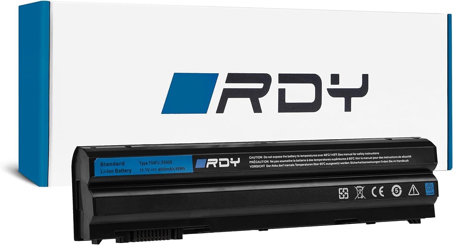 RDY Bateria Akumulator T54FJ 8858X M5Y0X N3X1D do laptopa Dell Latitude E6420 E6430 E6520 E6530 E5420 E5430 E5520 E5530 E6440 E6540 Vostro 3460 3560 (Pojemność: 4000 mAh 11.1V)