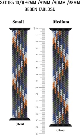 Quse Örgü Kordon, Apple Watch Series 10/11 42mm-41mm-40mm-38mm ile Uyumlu, Solo Loop