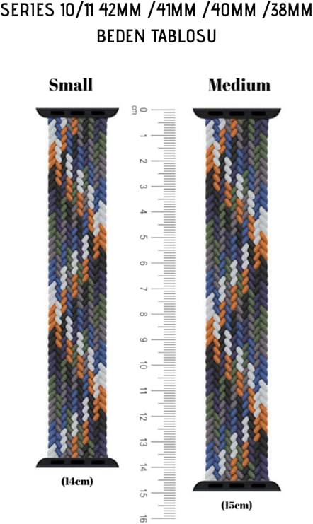 Quse Örgü Kordon, Apple Watch Series 10/11 42mm-41mm-40mm-38mm ile Uyumlu, Solo Loop