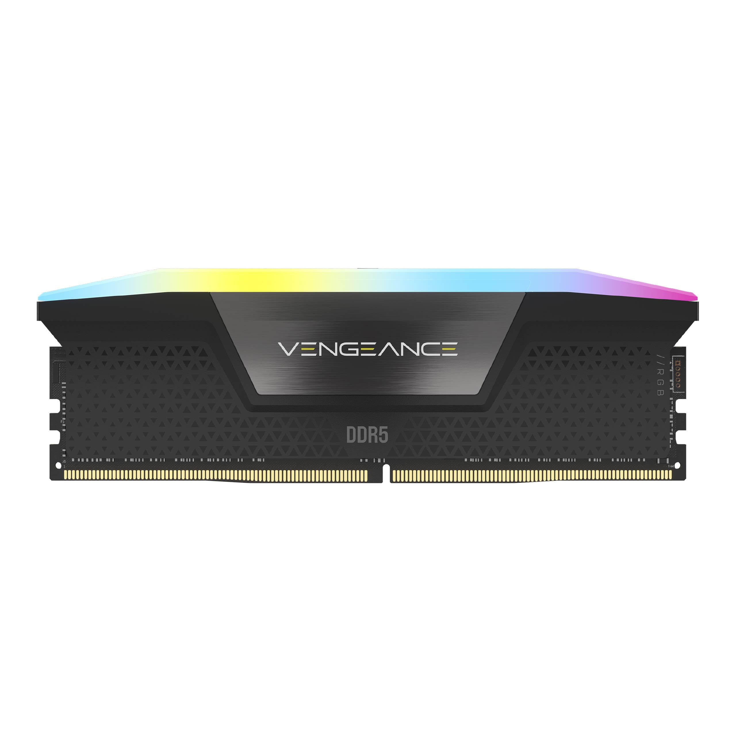 CORSAIR VENGEANCE RGB DDR5 8GB (1 x 8GB) Fino a 5200MHz INTEL RAM | Memoria Per Computer Desktop, Compatibile con Intel XMP 3.0, CL40, Nero, CMH8GX5M1B5200C40