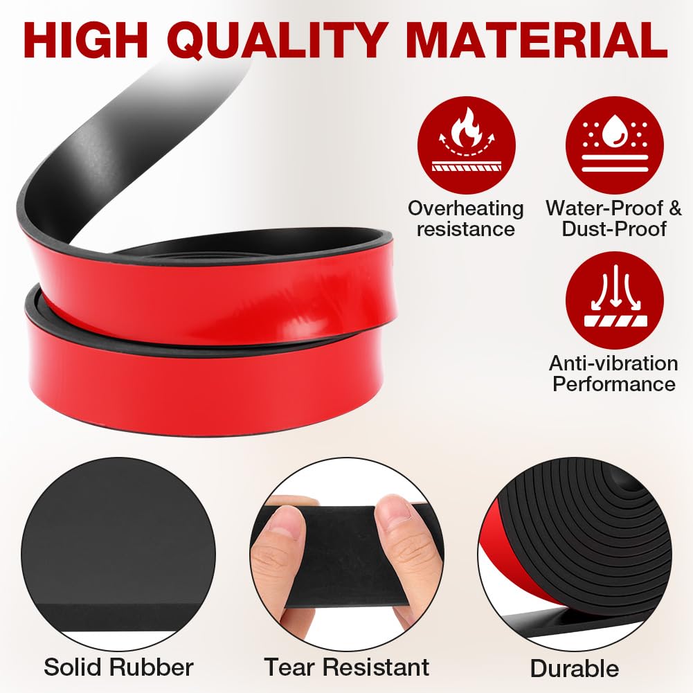 Tira de Goma Flexible Rollo de Caucho 3m×20mm×5mm, Plancha Goma Adhesivo,Gomas de Neopreno Plancha,para Sellos de Bricolaje,Protección de Revestimientos de Pisos,Antivibración,Antideslizante