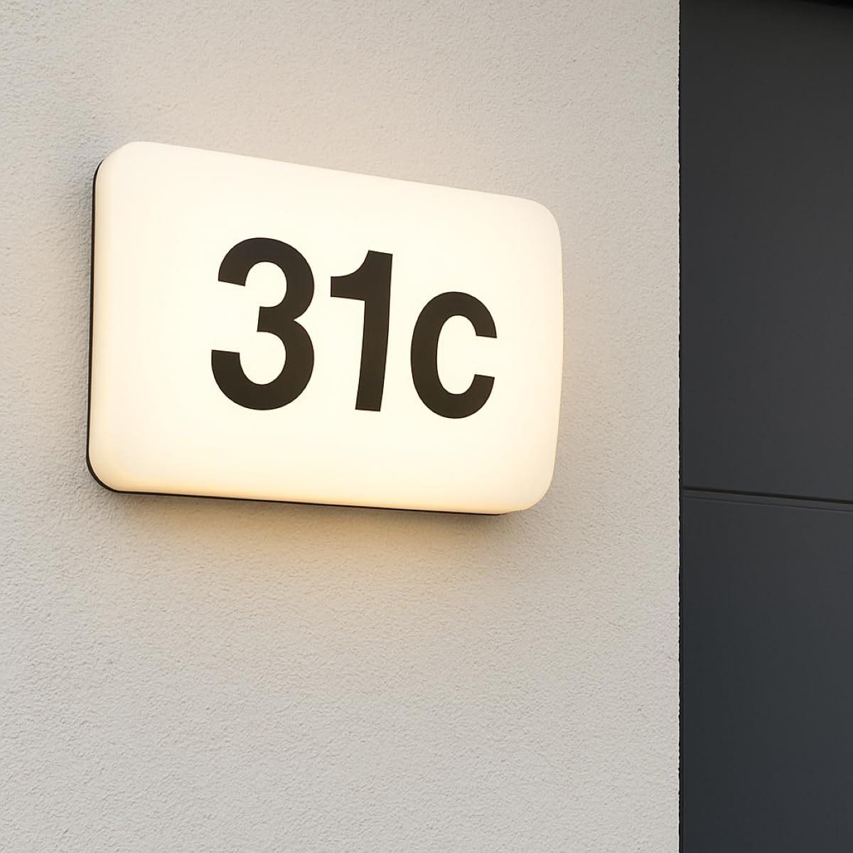CGC Lighting LED Wall Ceiling Outdoor Bulkhead Light Waterproof Shed Conservatory Garden Porch Patio Driveway Garage (Black House Number) — image 1