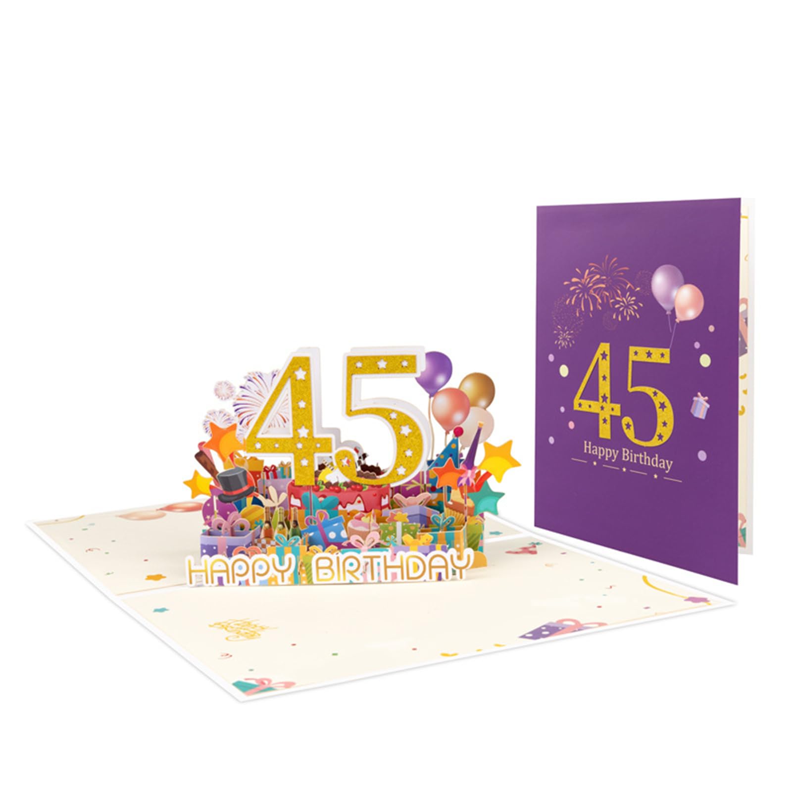 Tsophreniq Unique Pyrotechnics Celebration Card Stylish Pyrotechnics 3D Popup Paper Birthday Greeting Card for Friend and Family Special Event Cards