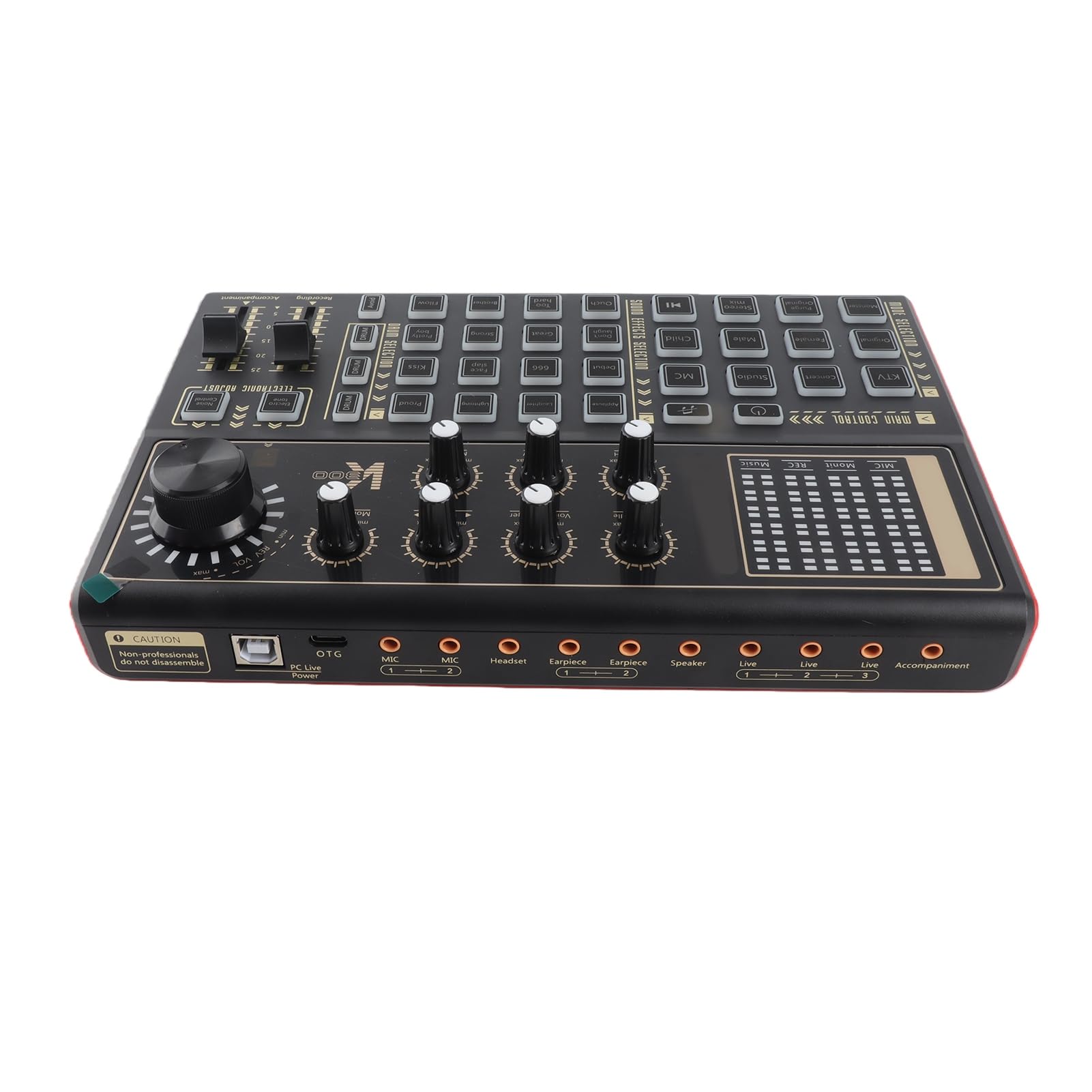 SK300 Live-Soundkarten-Voice-Changer-Mixer mit Hoher Kompatibilität für Smartphone-Computerspiele, Drahtlose Verbindung Verfügbar (Soundkarten-Kit)