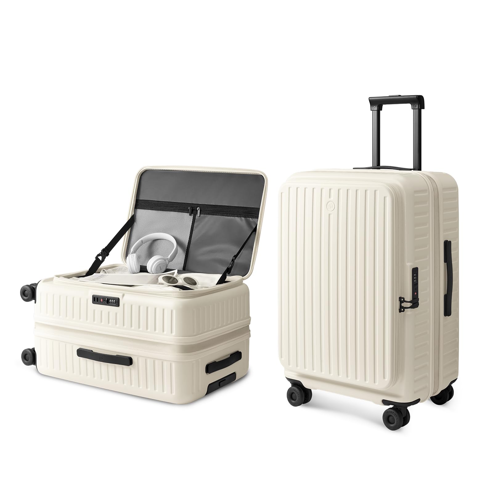 NINETYGO Top Opening Carry On Luggage 22x14x9, Expandable Suitcase, ALPS