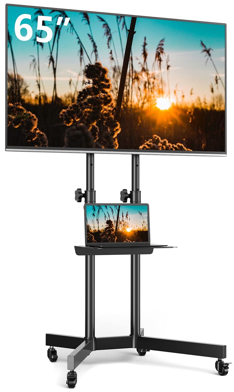 Buy Rfiver Mobile TV Cart with Wheels, 3275 Inch TV Stand for LCD LED OLED Flat Curved Screens