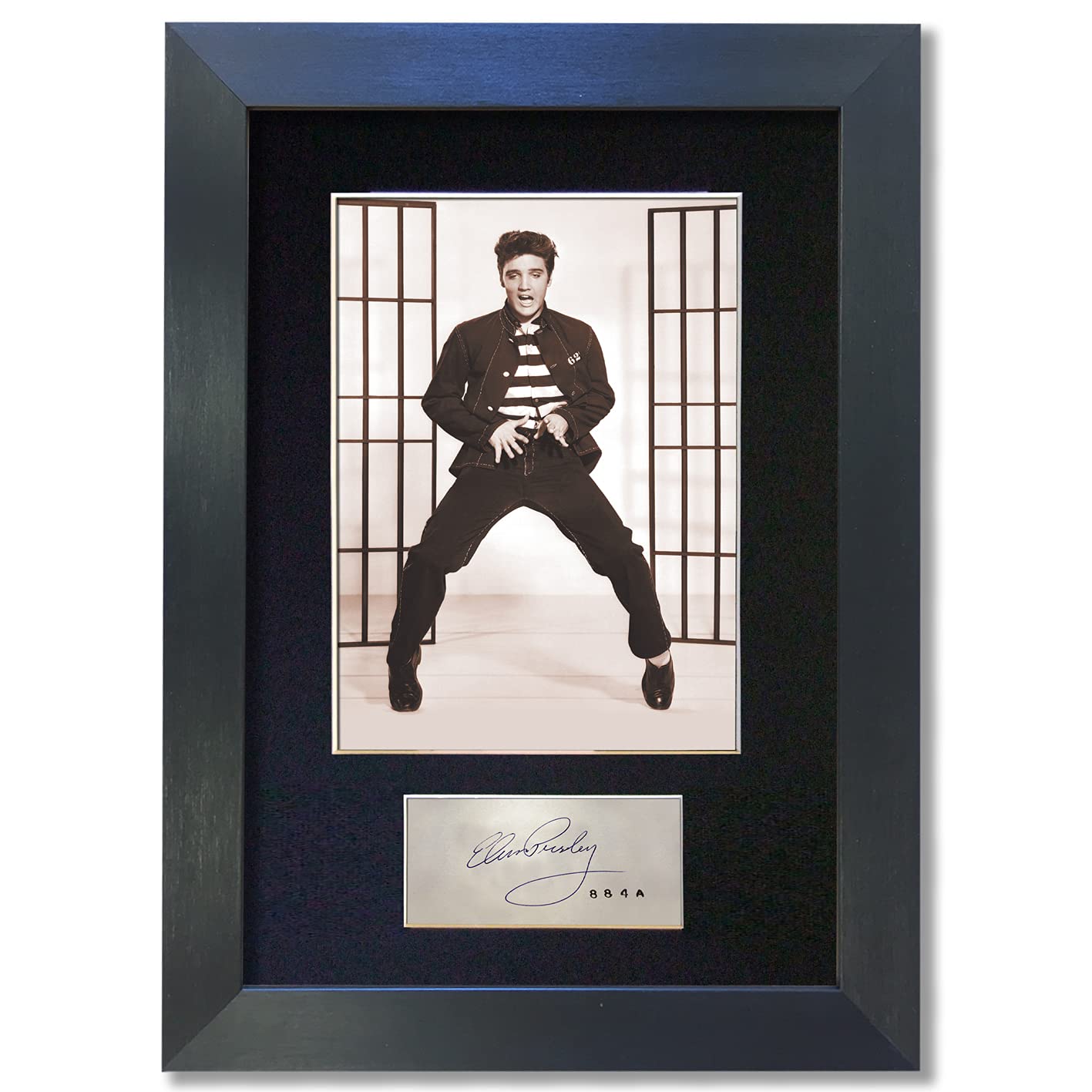 Magenta Manage Black,Gold Elvis Presley Signed Reproduction Autograph Mounted Photo Print A4#409